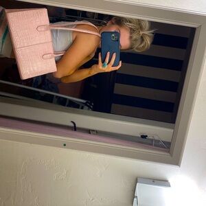 Maple genuine leather pink bag